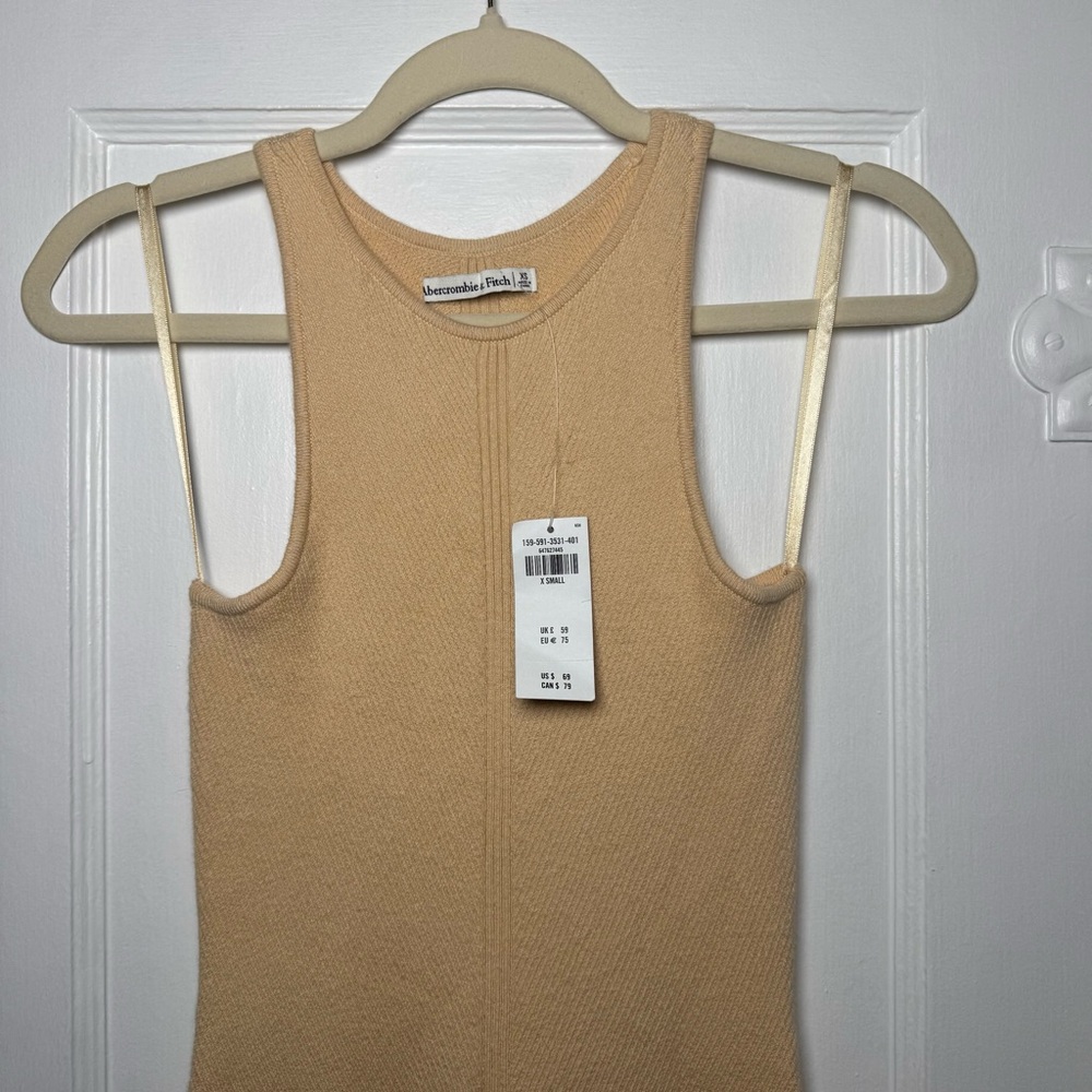 Abercrombie & Fitch Sleeveless Ribbed Knit Bodycon Mini Dress Size XS NEW - Picture 3 of 9